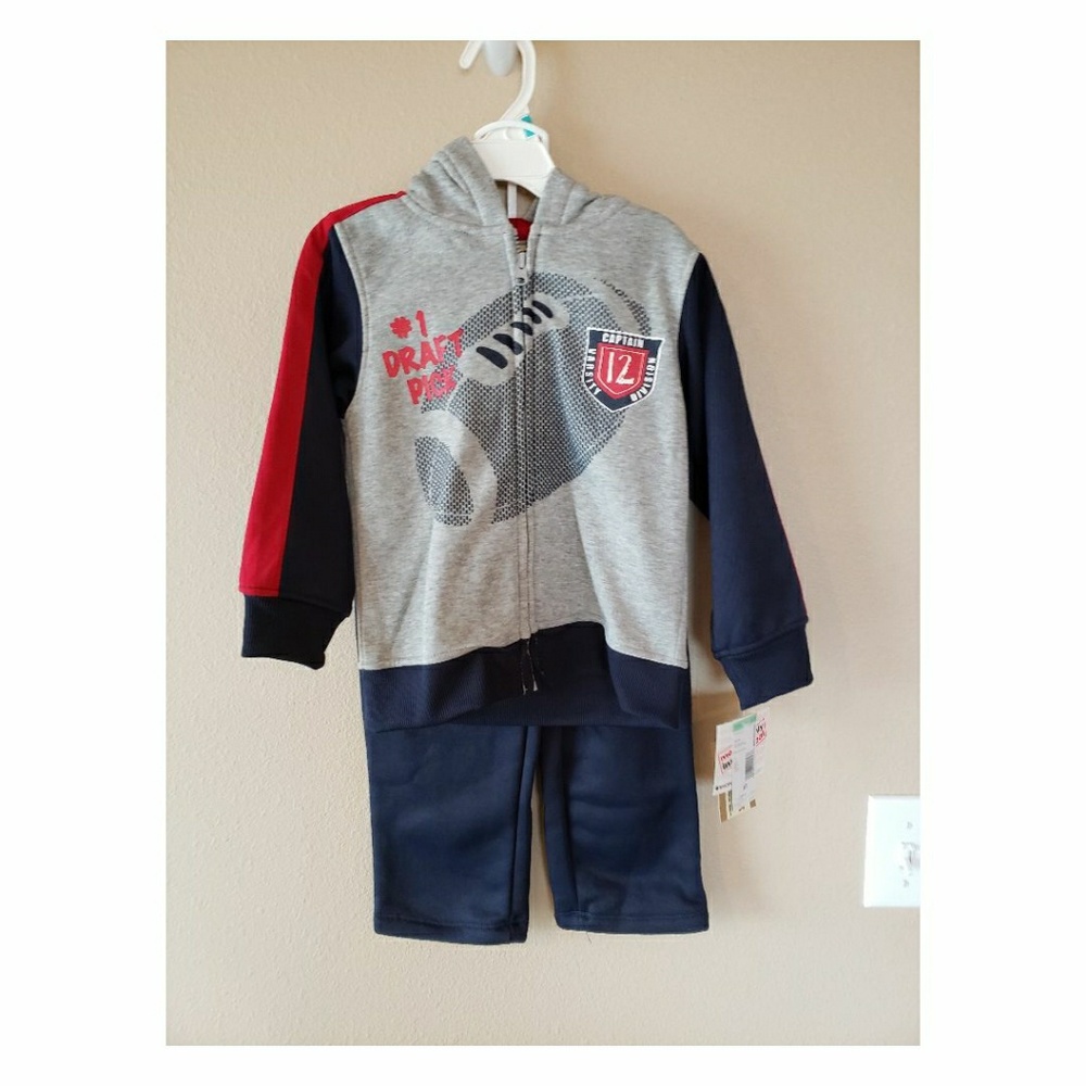 Boys pants & zip up hoodie set 3T